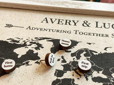 Adventuring Together- 12th Year Linen Map