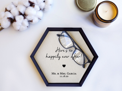 "Here's to Happily Ever After" Brooklyn Tray