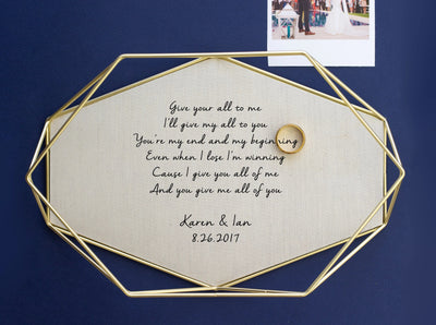 personalized cotton brass tray