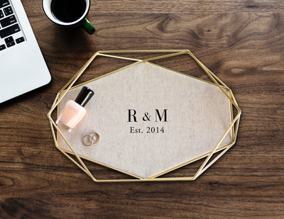 Personalized Brass Tray - 21 Years