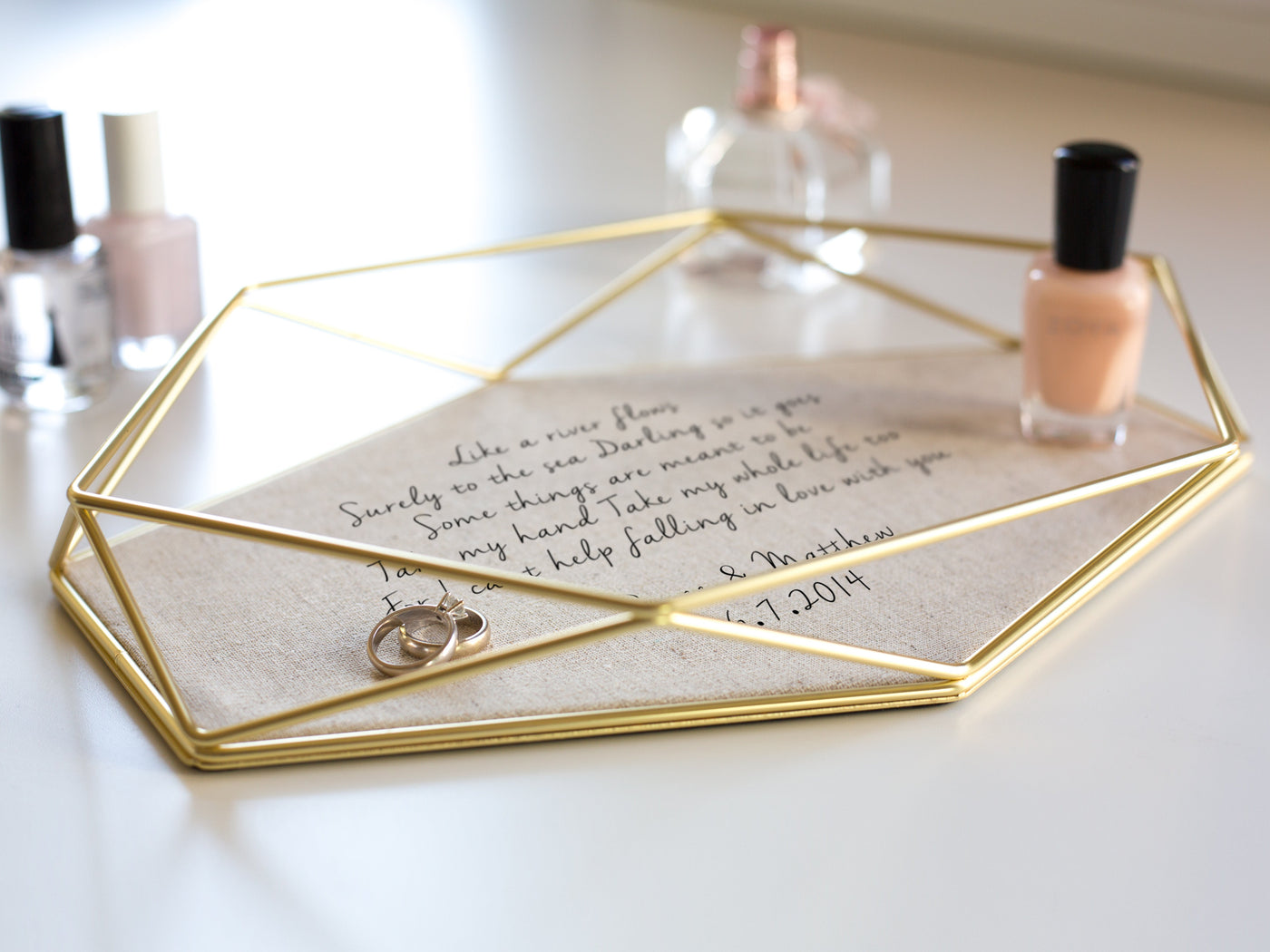 Personalized Brass Tray - 21 Years