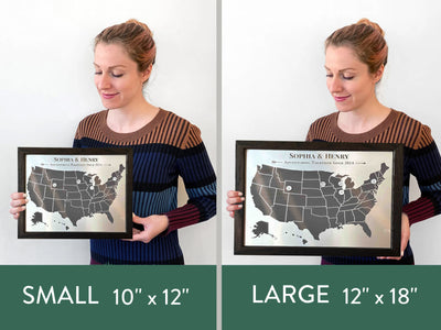 Adventuring Together- 10 Year Aluminum Map