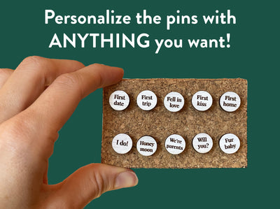 2nd anniversary gift custom push pins