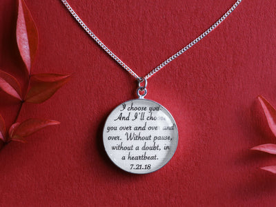 Personalized Linen Necklace