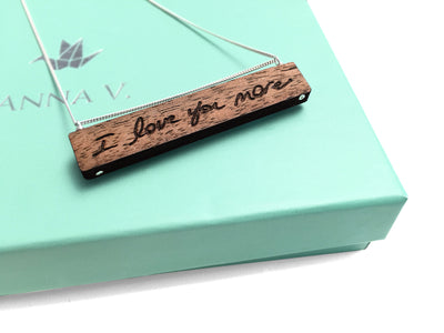 Engraved Handwriting Necklace