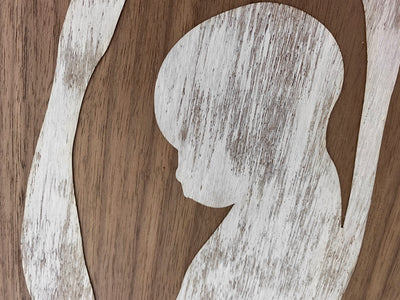 Sonogram Art - Walnut Wood