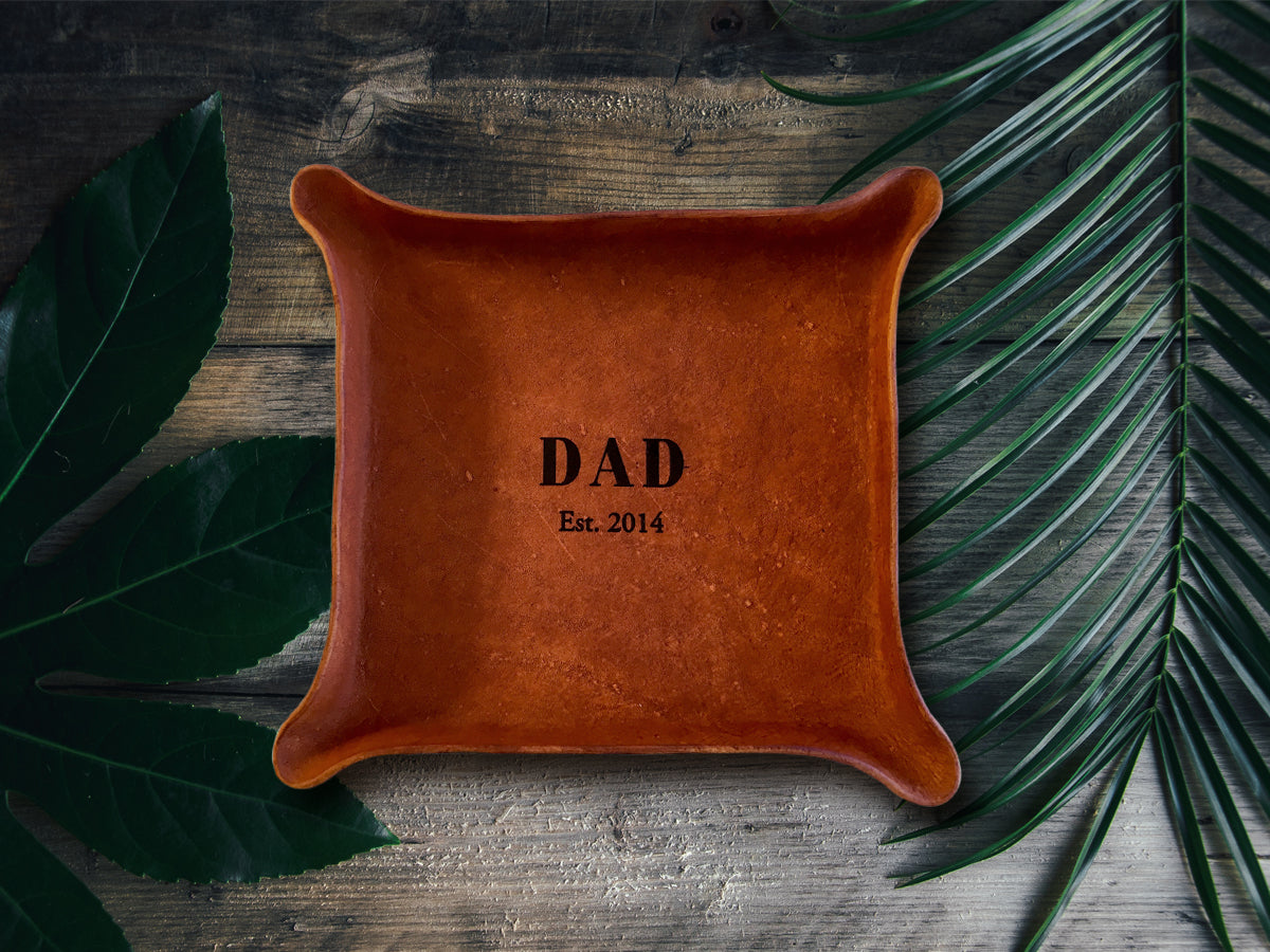 new dad gift leather tray