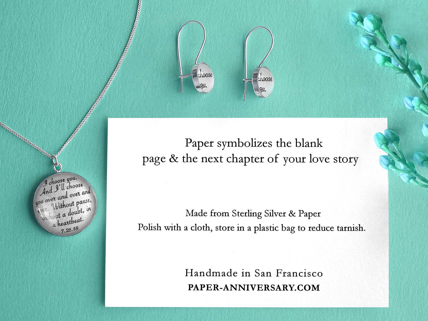 Earrings with Vows or Song