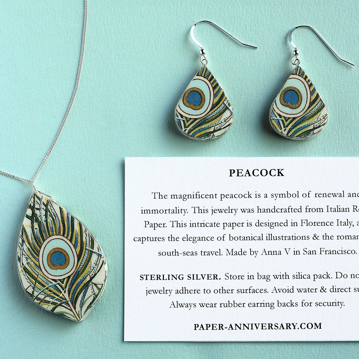 Peacock Paper Jewelry