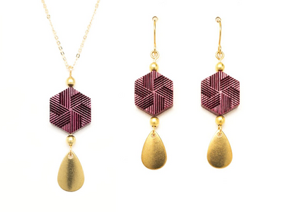 purple heart wood jewelry, 5th anniversary gift