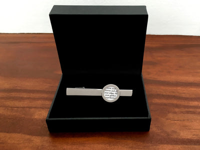 Cufflinks For Him - Tie Clip With Vows Or Song