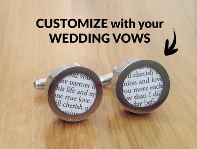 Custom Cufflinks With Wedding Vows