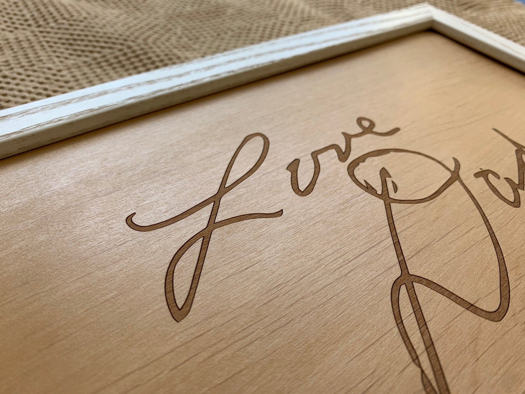 Framed Handwriting on Wood – Paper Anniversary® by Anna V.