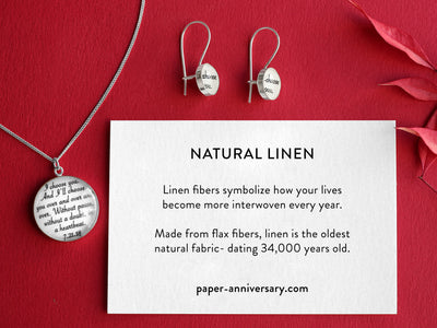 Personalized Linen Earrings