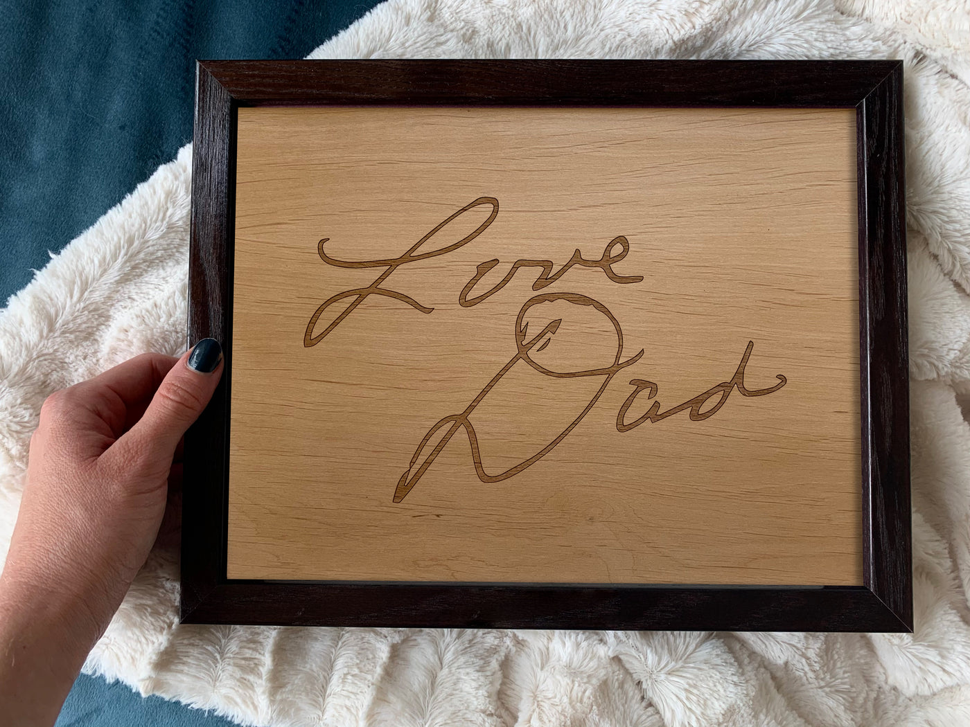 Framed Handwriting on Wood
