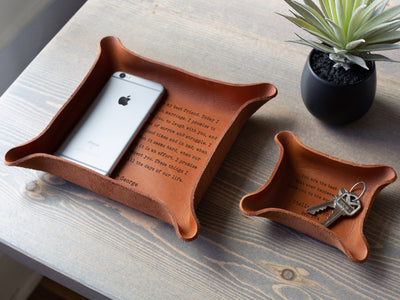 Personalized Leather Tray