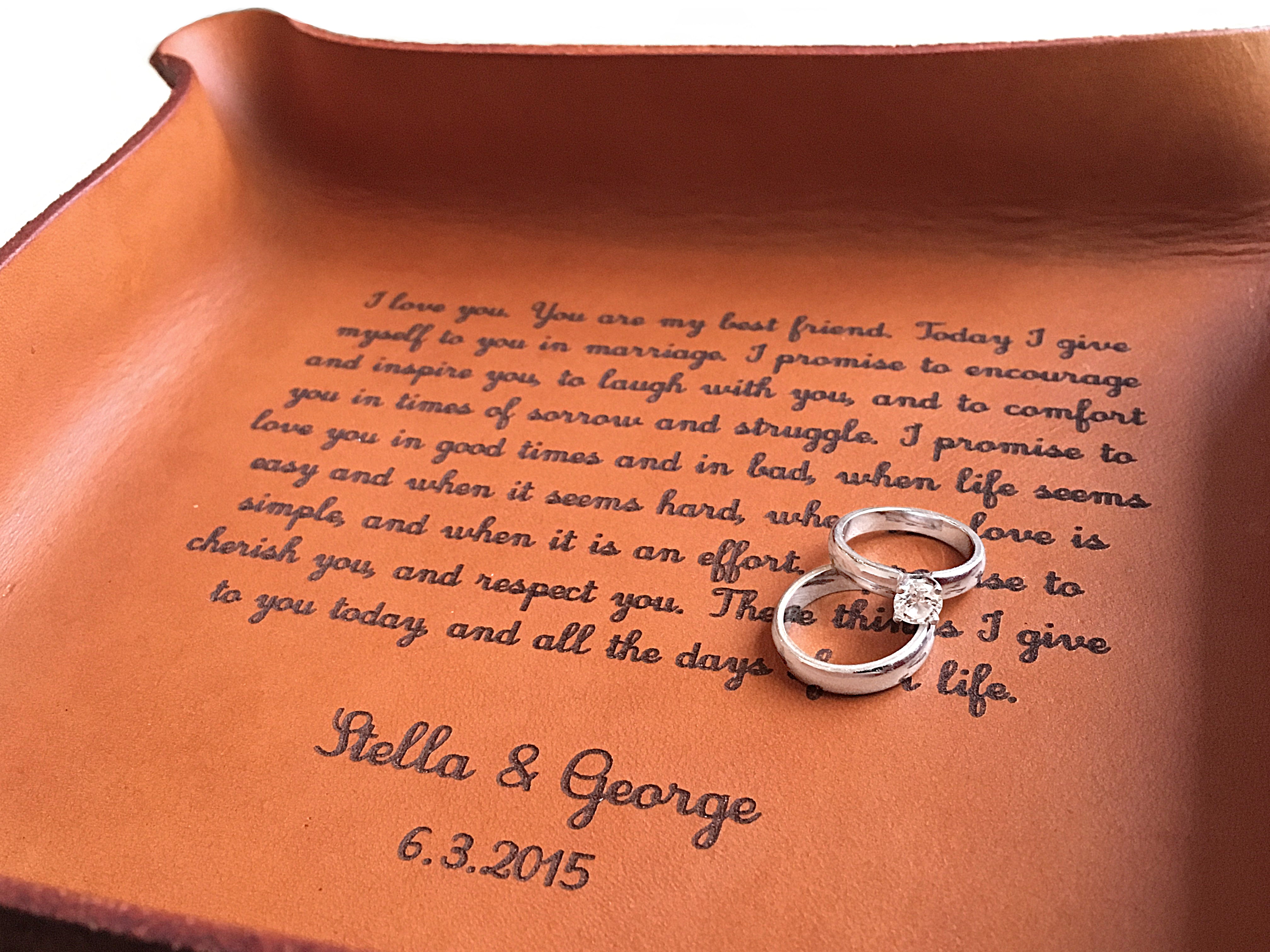 Leather Catch-all Trays | Personalized Just for You – Paper Anniversary Leather Catch-all Trays | Personalized Just for You – Paper Anniversary