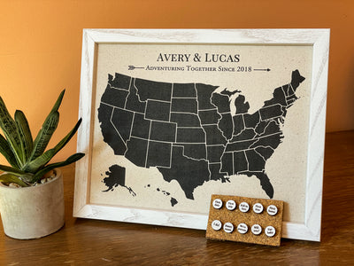 linen anniversary gifts US map