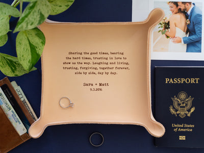 Leather Valet with Vows or Song