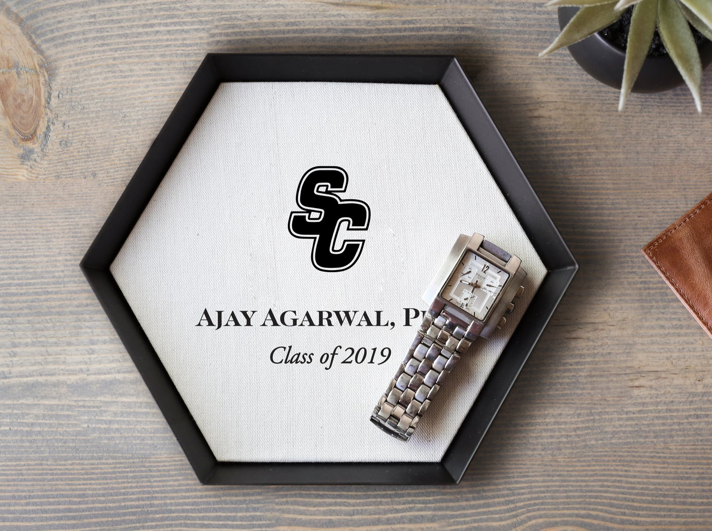 Personalized Graduation Tray with Inspiring Quote