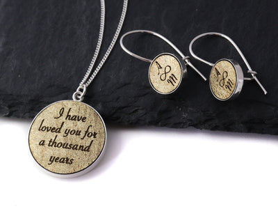 personalized leather anniversary gift for her