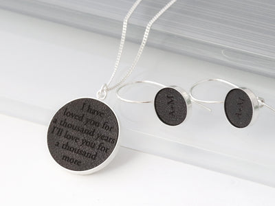 personalized leather anniversary jewelry
