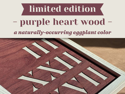 Purple Heart Wood Wall Art